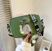 Girls Printed Crossbody Bag with Long Strap | Stylish Lightweight Shoulder Bag for Daily Use
