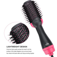 3-in-1 Hair Dryer Brush – Hot Air Hair Styling Brush for Drying, Straightening & Curling
