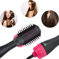 3-in-1 Hair Dryer Brush – Hot Air Hair Styling Brush for Drying, Straightening & Curling