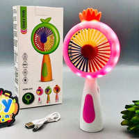 Rechargeable & Portable LED Lighting Mini Fan – Electric Mini Desk Fan with Bui