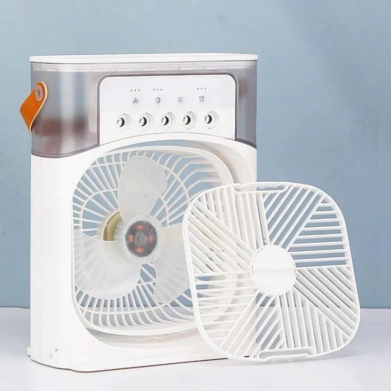 10 Inch Portable Air Cooler Fan USB with LED Night Light & Water Mist Humidifier