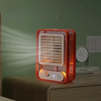 Type C Rechargeable Portable Mini Air Conditioner with Humidifier & 3 Speed Fan