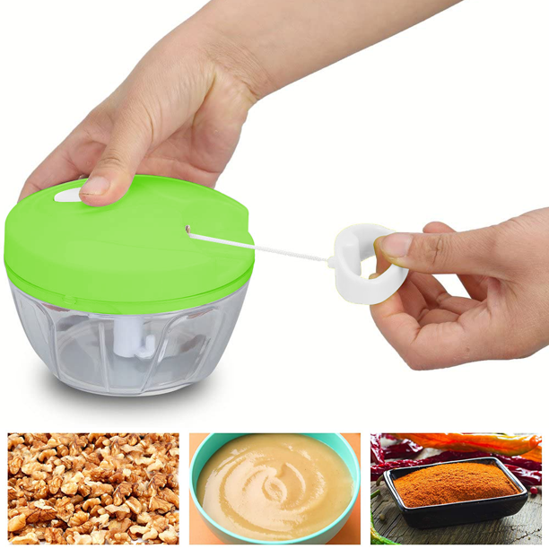 Speedy Chopper Multi-Use Turbo Cutter | Mini Manual Vegetable & Fruit Chopper Heavy-Duty (Random Color)