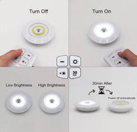 3-Piece Tap LED Lights with Remote – Wireless Stick-On Lights (Battery Operated)