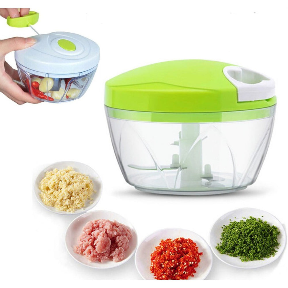 Speedy Chopper Multi-Use Turbo Cutter | Mini Manual Vegetable & Fruit Chopper Heavy-Duty (Random Color)