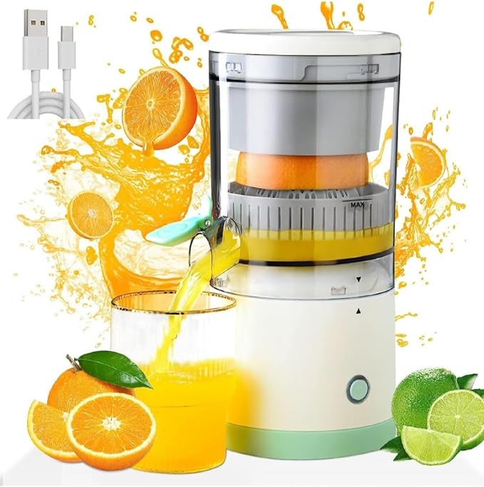Manual Citrus Juicer & Squeezer – Portable Hand Press Lemon Orange Juicer with Strainer & Measuring Cup