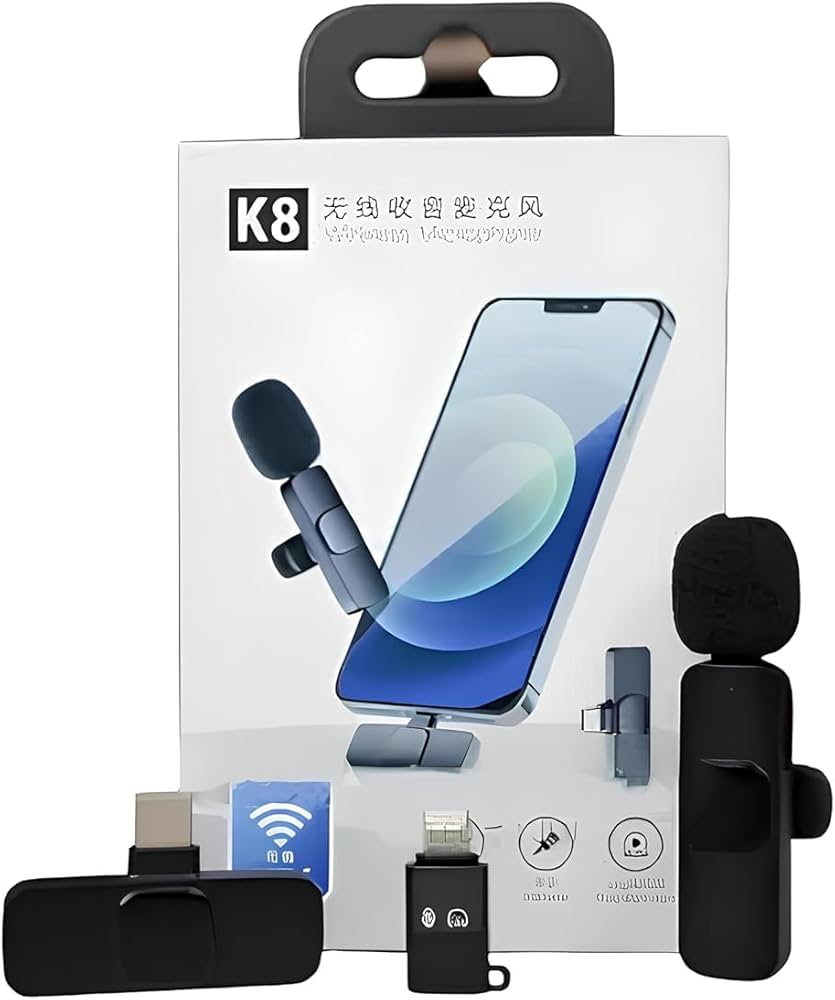 K8 Collar Wireless Microphone Type C Supported