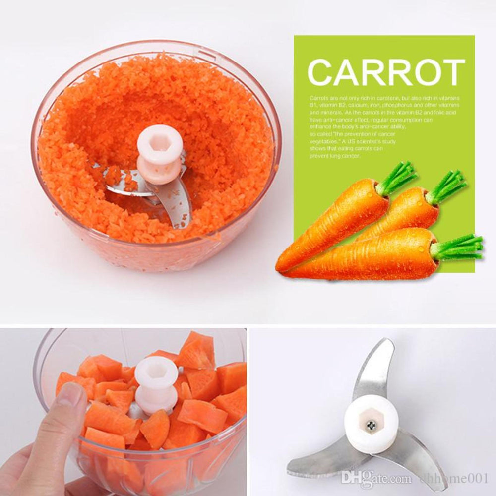 Speedy Chopper Multi-Use Turbo Cutter | Mini Manual Vegetable & Fruit Chopper Heavy-Duty (Random Color)