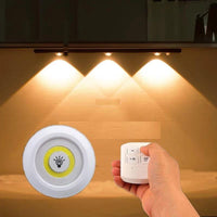 3-Piece Tap LED Lights with Remote – Wireless Stick-On Lights (Battery Operated)