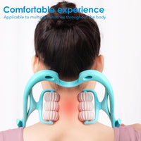 6-Wheel Neck & Spine Massager – Deep Tissue Cervical Manual Massage Tool for Neck, Back & Shoulder Relief