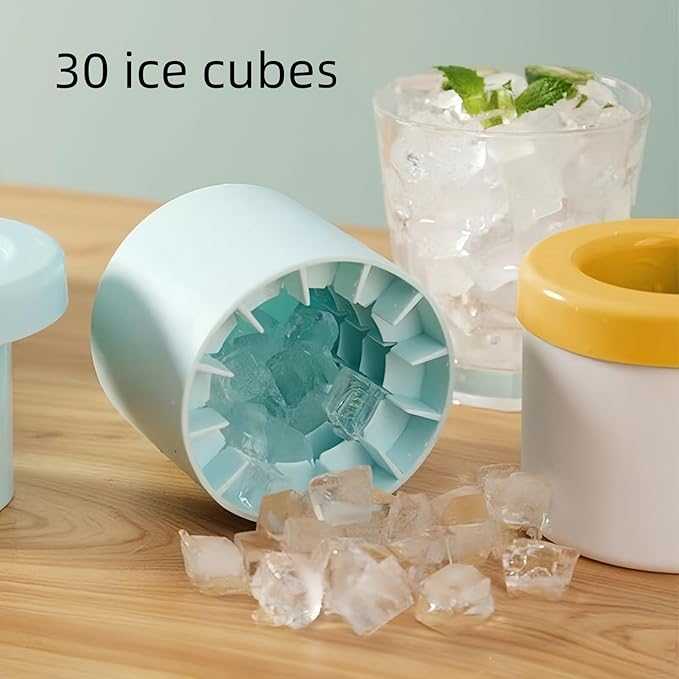 Mini Silicone Ice Bucket – 2-in-1 Ice Cube Maker & Storage Box | Portable Ice Tray with Lid for Freezer & Drinks