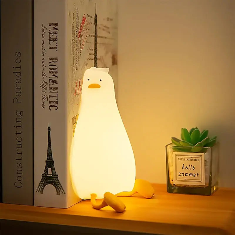 Duck Character LED Lamp – Rechargeable, Timer & Dimmable Night Light