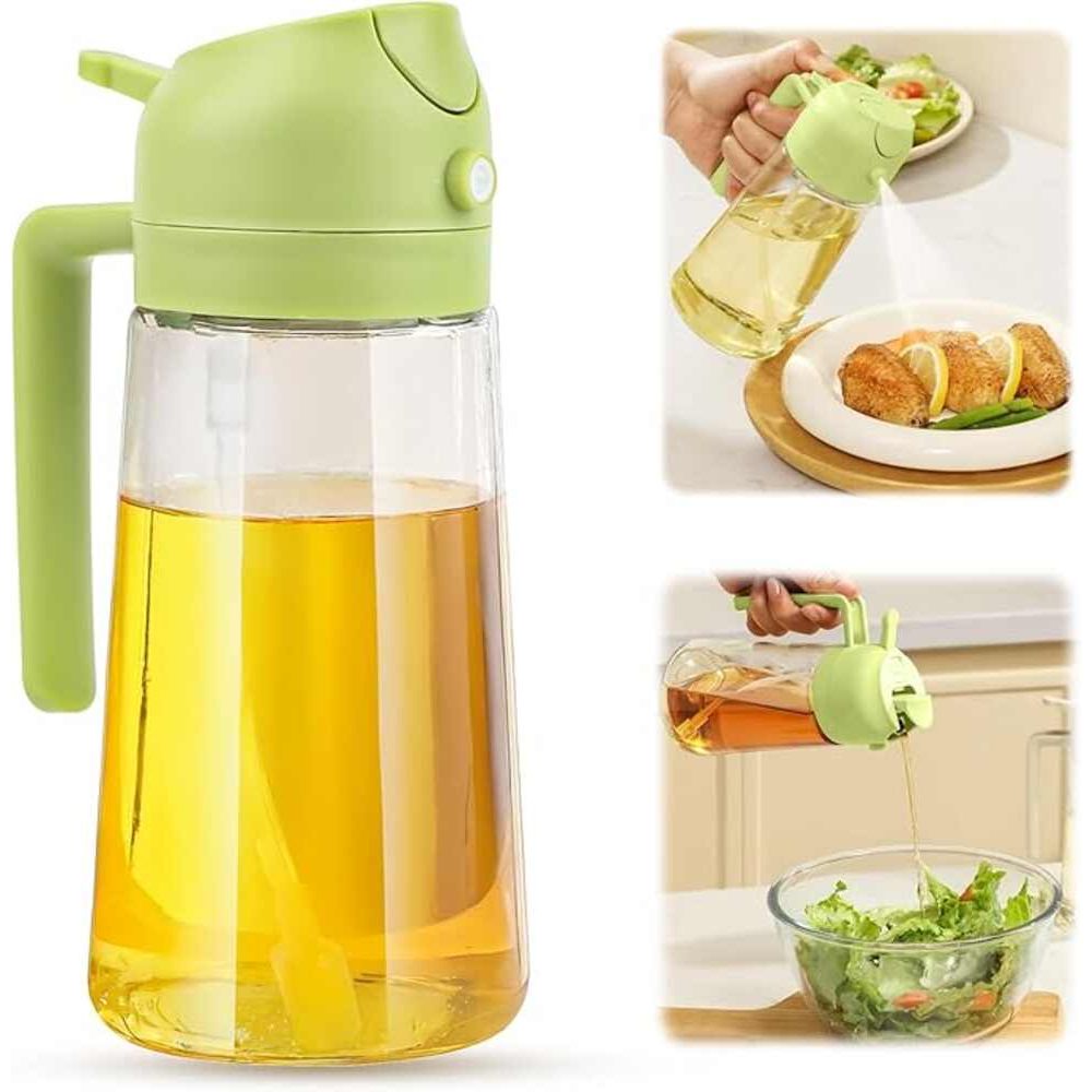 2-in-1 Oil Spray & Pour Jug – Dual Function Glass Oil Dispenser for Kitchen Cooking