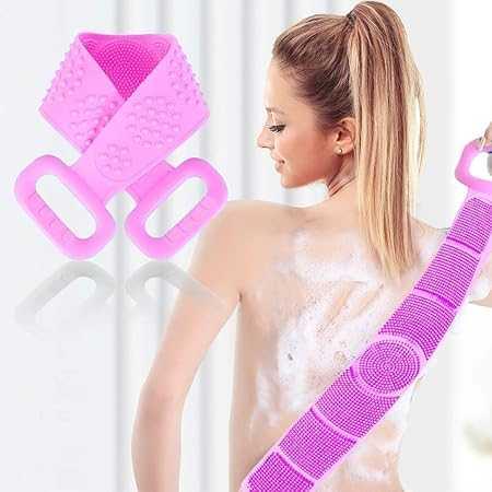 Silicone Bath Body Belt – Long Back Scrubber for Deep Exfoliation & Easy Cleaning