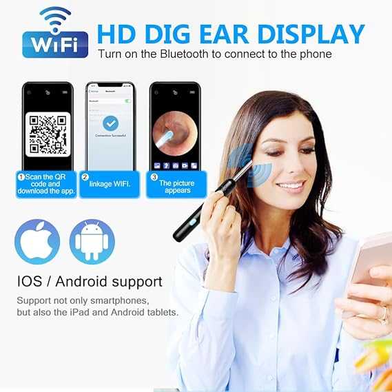 Smart Visual Ear Cleaner – HD Camera Ear Wax Removal Tool with LED Light for Safe & Easy Ear Cleaning
