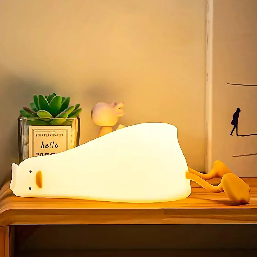 Duck Character LED Lamp – Rechargeable, Timer & Dimmable Night Light