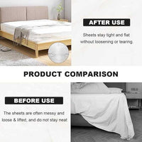 Bedsheet Grippers Pack of 4 – Adjustable Elastic Sheet Straps & Mattress Clips