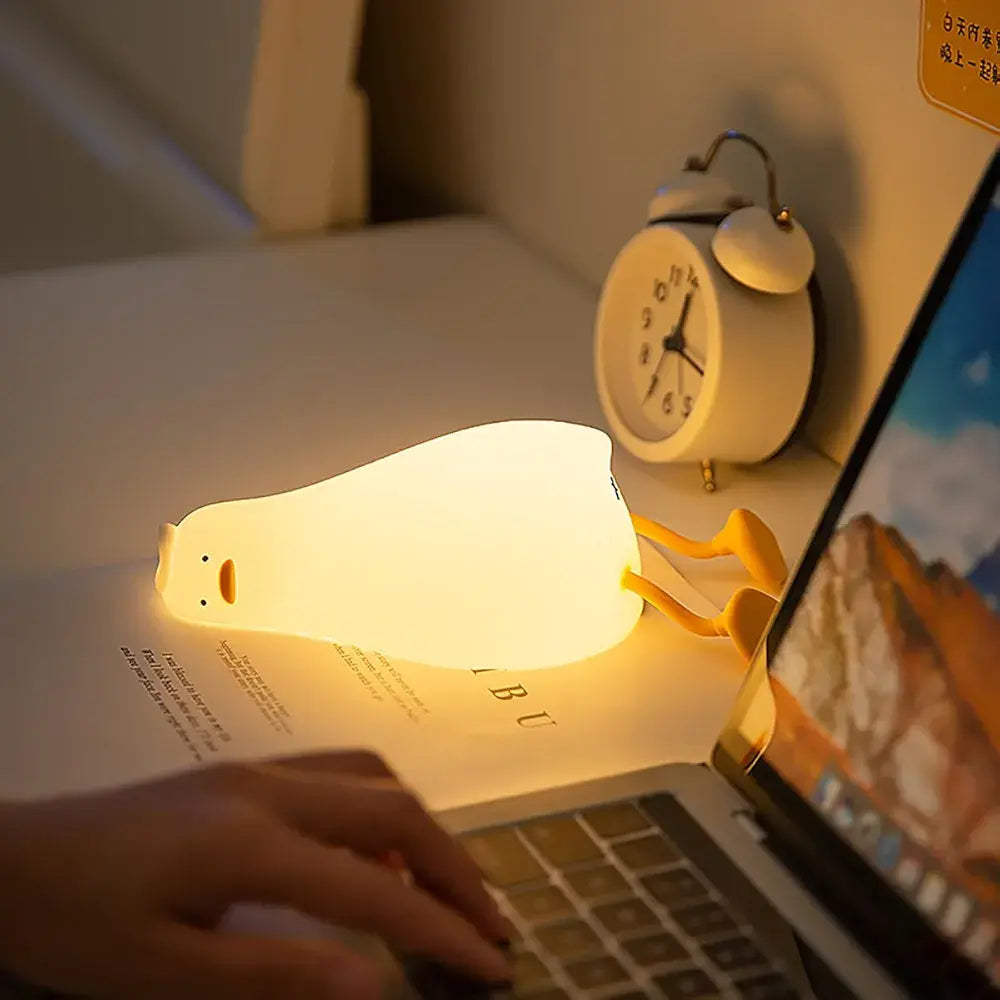 Duck Character LED Lamp – Rechargeable, Timer & Dimmable Night Light