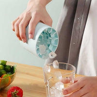 Mini Silicone Ice Bucket – 2-in-1 Ice Cube Maker & Storage Box | Portable Ice Tray with Lid for Freezer & Drinks