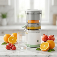Manual Citrus Juicer & Squeezer – Portable Hand Press Lemon Orange Juicer with Strainer & Measuring Cup