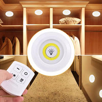 3-Piece Tap LED Lights with Remote – Wireless Stick-On Lights (Battery Operated)