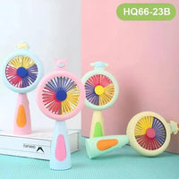 Rechargeable & Portable LED Lighting Mini Fan – Electric Mini Desk Fan with Bui