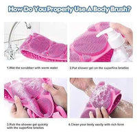 Silicone Bath Body Belt – Long Back Scrubber for Deep Exfoliation & Easy Cleaning