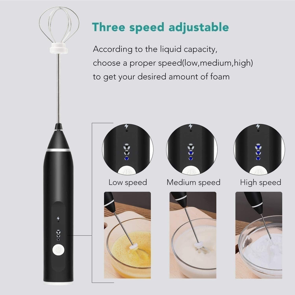2-in-1 Rechargeable Coffee Beater & Electric Milk Frother | Handheld Foam Maker for Coffee & Drinks
