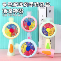 Rechargeable & Portable LED Lighting Mini Fan – Electric Mini Desk Fan with Bui