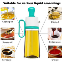 3-in-1 Oil Dispenser Bottle – Glass Spray, Pour & Brush (550ml Kitchen Oil Bottle)