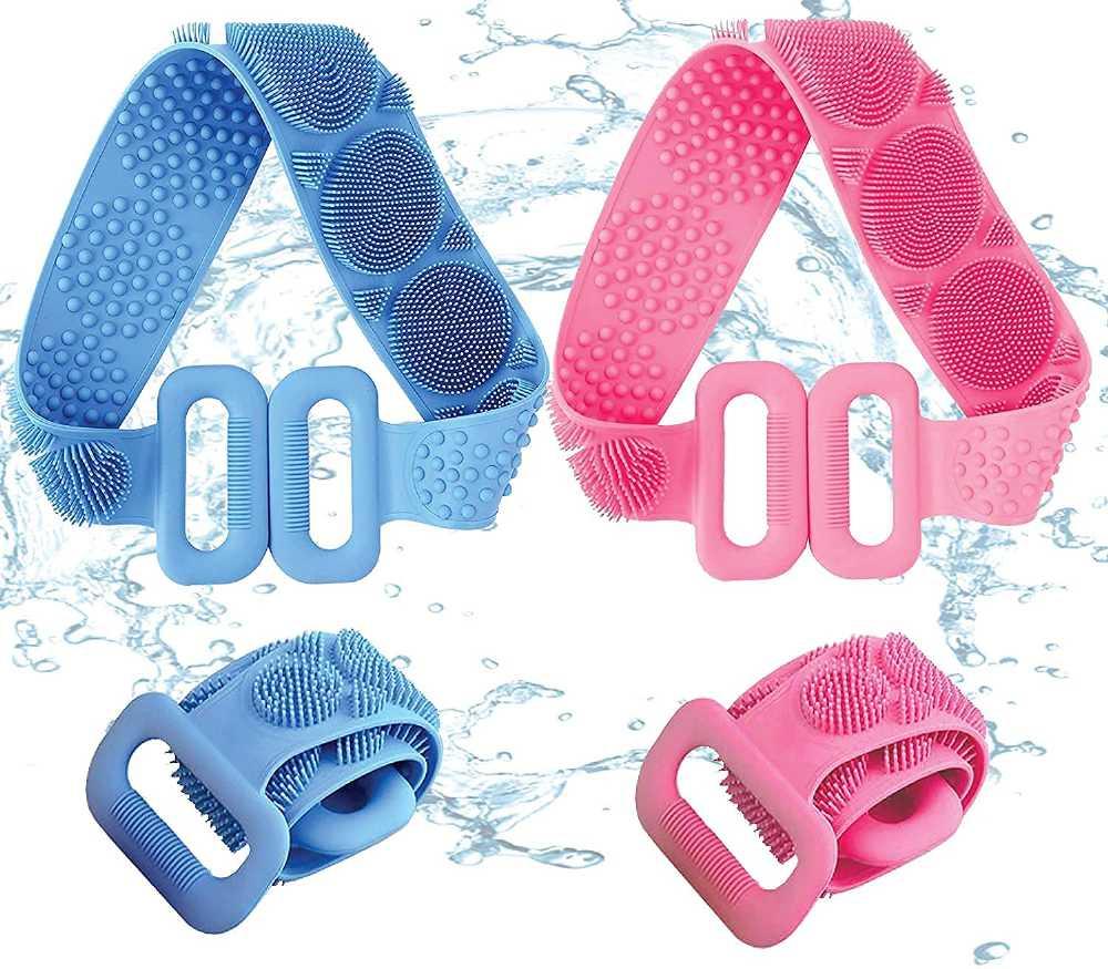 Silicone Bath Body Belt – Long Back Scrubber for Deep Exfoliation & Easy Cleaning