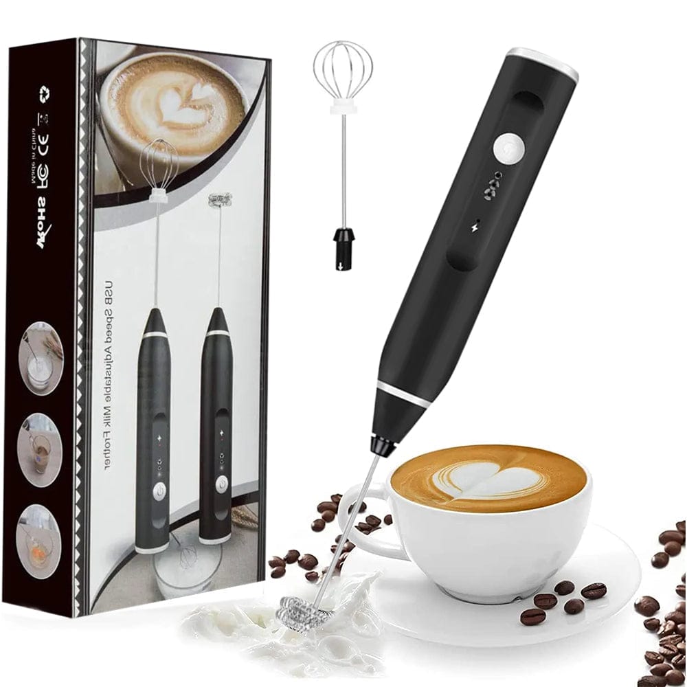 2-in-1 Rechargeable Coffee Beater & Electric Milk Frother | Handheld Foam Maker for Coffee & Drinks