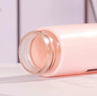 BPA Free Glass Water Bottle 400ml | Portable Tumbler with Protective Plastic Shell for School, Gym & Office (Random Color)