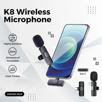 K8 Collar Wireless Microphone Type C Supported