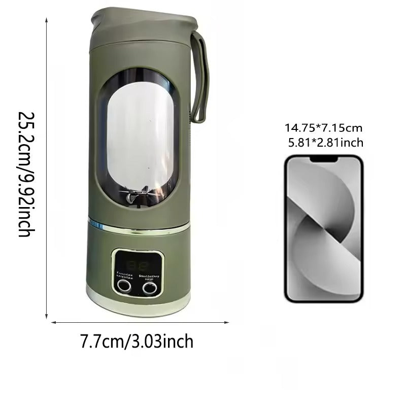 Portable USB Rechargeable Blender & Juicer | Personal Wireless Mini Smoothie Maker with Stainless Steel Blades for Fresh Shakes & Juices