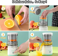 Manual Citrus Juicer & Squeezer – Portable Hand Press Lemon Orange Juicer with Strainer & Measuring Cup