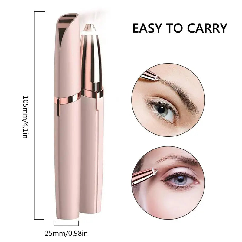 Flawless Rechargeable Eyebrow Trimmer – White | Painless Hair Remover for Women