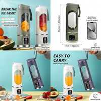Portable USB Rechargeable Blender & Juicer | Personal Wireless Mini Smoothie Maker with Stainless Steel Blades for Fresh Shakes & Juices