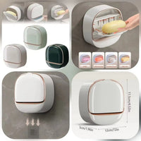 Round Self Draining Soap Holder | Quick Dry Soap Dish | Anti Slip Bathroom Soap Tray