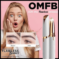 Flawless Rechargeable Eyebrow Trimmer – White | Painless Hair Remover for Women