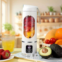 Portable USB Rechargeable Blender & Juicer | Personal Wireless Mini Smoothie Maker with Stainless Steel Blades for Fresh Shakes & Juices