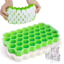 Honeycomb Silicone Ice Tray – 37-Grid Hexagon Ice Cube Maker with Lid for Freezer & Drinks