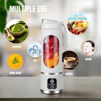 Portable USB Rechargeable Blender & Juicer | Personal Wireless Mini Smoothie Maker with Stainless Steel Blades for Fresh Shakes & Juices