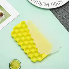 Honeycomb Silicone Ice Tray – 37-Grid Hexagon Ice Cube Maker with Lid for Freezer & Drinks