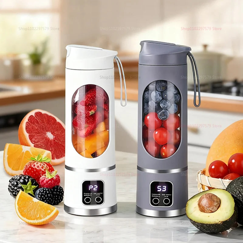 Portable USB Rechargeable Blender & Juicer | Personal Wireless Mini Smoothie Maker with Stainless Steel Blades for Fresh Shakes & Juices