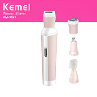 Kemei 4 in 1 Rechargeable Hair Remover Shaver Ladies Epilator KM-3024