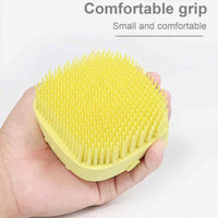Silicone Bath & Body Shower Brush with Liquid Soap Dispenser | Soft Exfoliating Body Scrubber (Random Color)