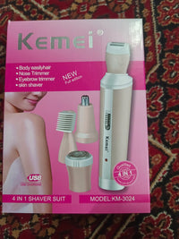 Kemei 4 in 1 Rechargeable Hair Remover Shaver Ladies Epilator KM-3024