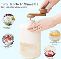 Manual Ice Shaver & Gola Ganda Maker | Portable Ice Crusher Machine with Stainless Steel Blades for Home Use