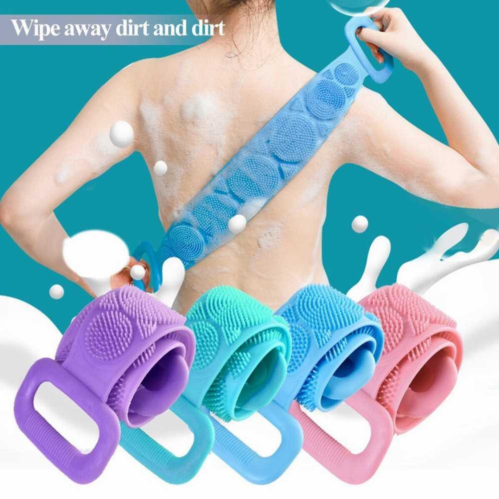 Silicone Bath Body Belt – Long Back Scrubber for Deep Exfoliation & Easy Cleaning